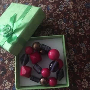 Beaded elastic bracelet